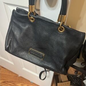 Marc by Marc Jacobs Black Shoulder Bag with Gold Accents